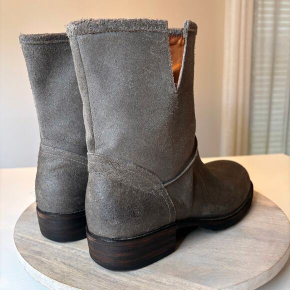Florentini + Baker Clarance Gray Distressed Suede Mid Boots Men\'s EU 42 US 12 main image 10